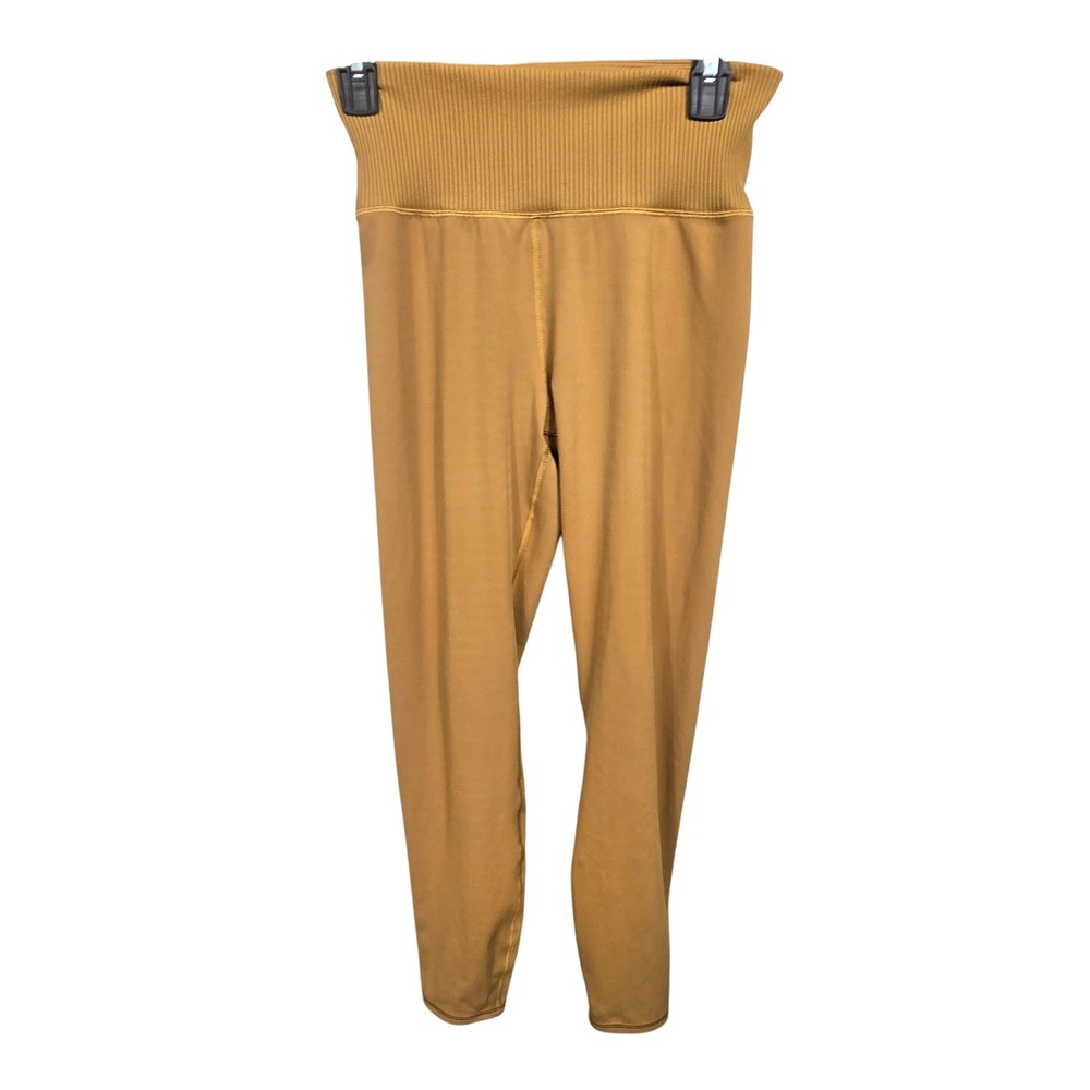 Vuori Ribbed Waist Leggings‎ High Rise Athleisure Dark Golden Womens Size XS?